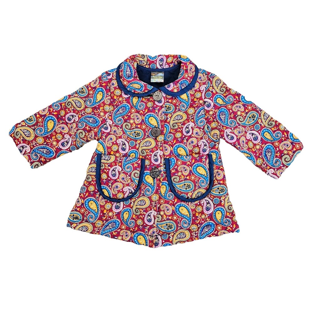 Maria Elena 100% Cotton Paisley Quilted Jacket Toddler Girls 2T Artsy